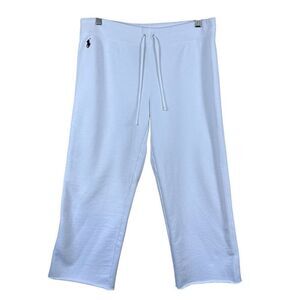 Ralph Lauren Sport Blue Label Cotton Raw Hem Capri Joggers Women’s Size L